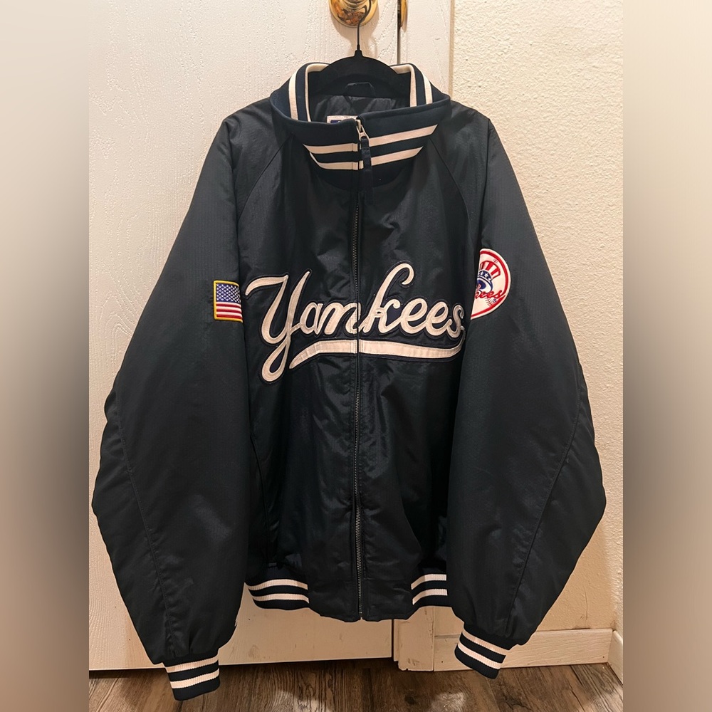 Vintage Majestic Authentic Collection New York Yankees satin bomber jacket